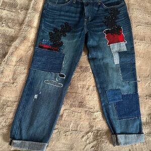 Ralph Loren patchwork jeans size 10p